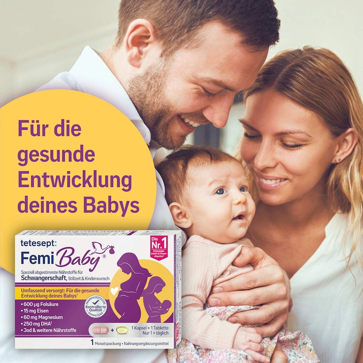 Viên uống Tetesept Femi Baby – Hỗ trợ bổ sung dưỡng chất cho mẹ bầu