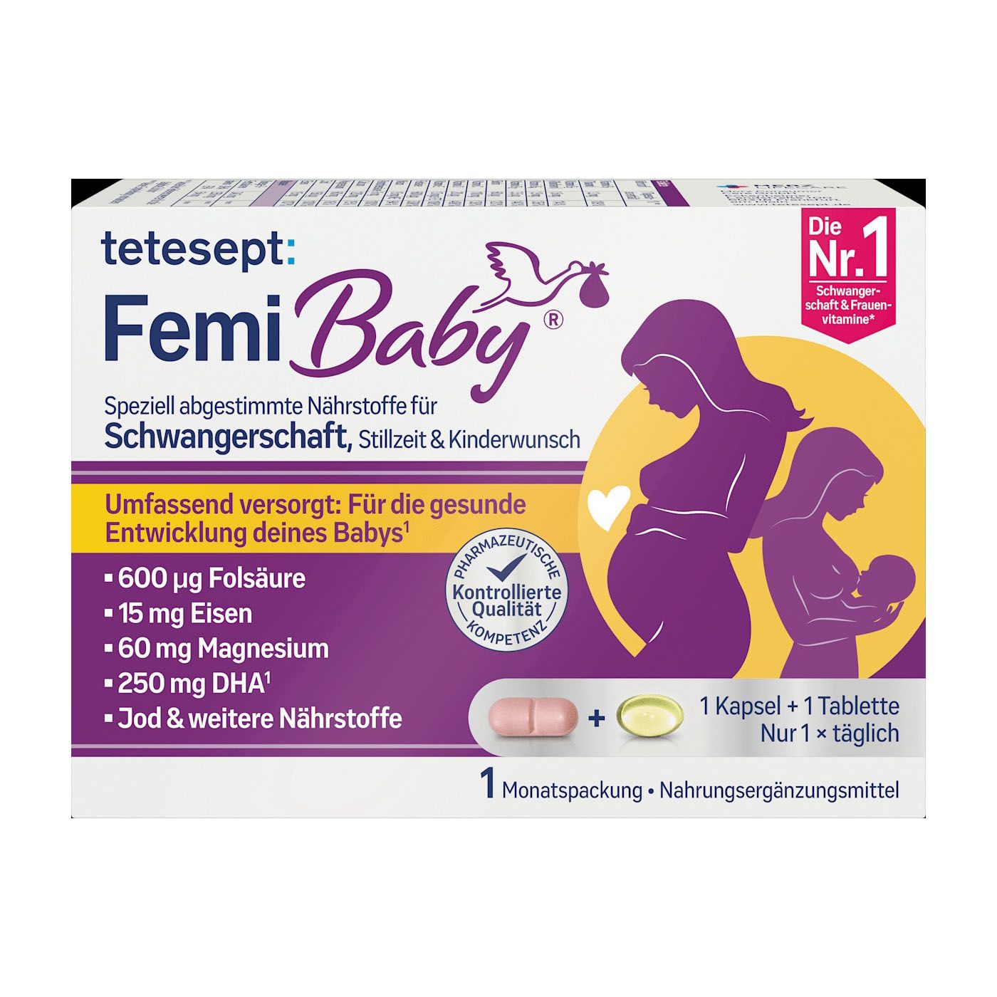 Viên uống Tetesept Femi Baby – Hỗ trợ bổ sung dưỡng chất cho mẹ bầu