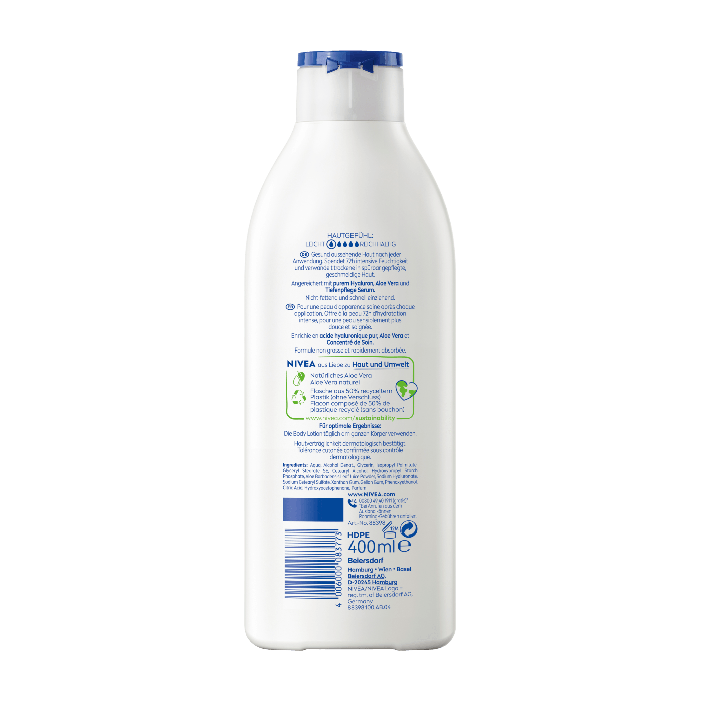 Dưỡng thể Nivea Aloe 72h