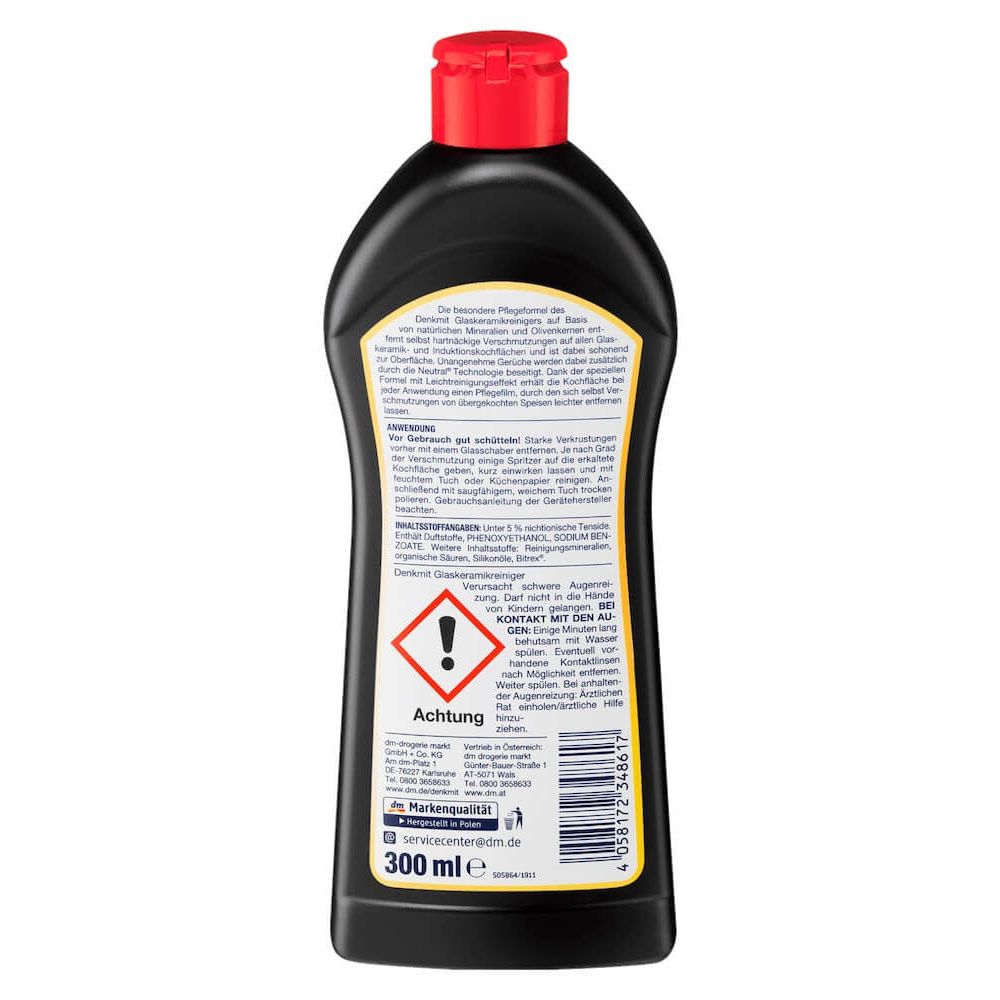 Dung Dịch Vệ Sinh Bếp Từ Denkmit 3 in 1, 300ml
