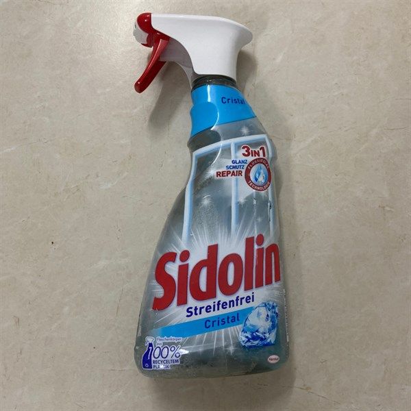 Nước lau kính Sidolin 3 in 1 chai 500ml