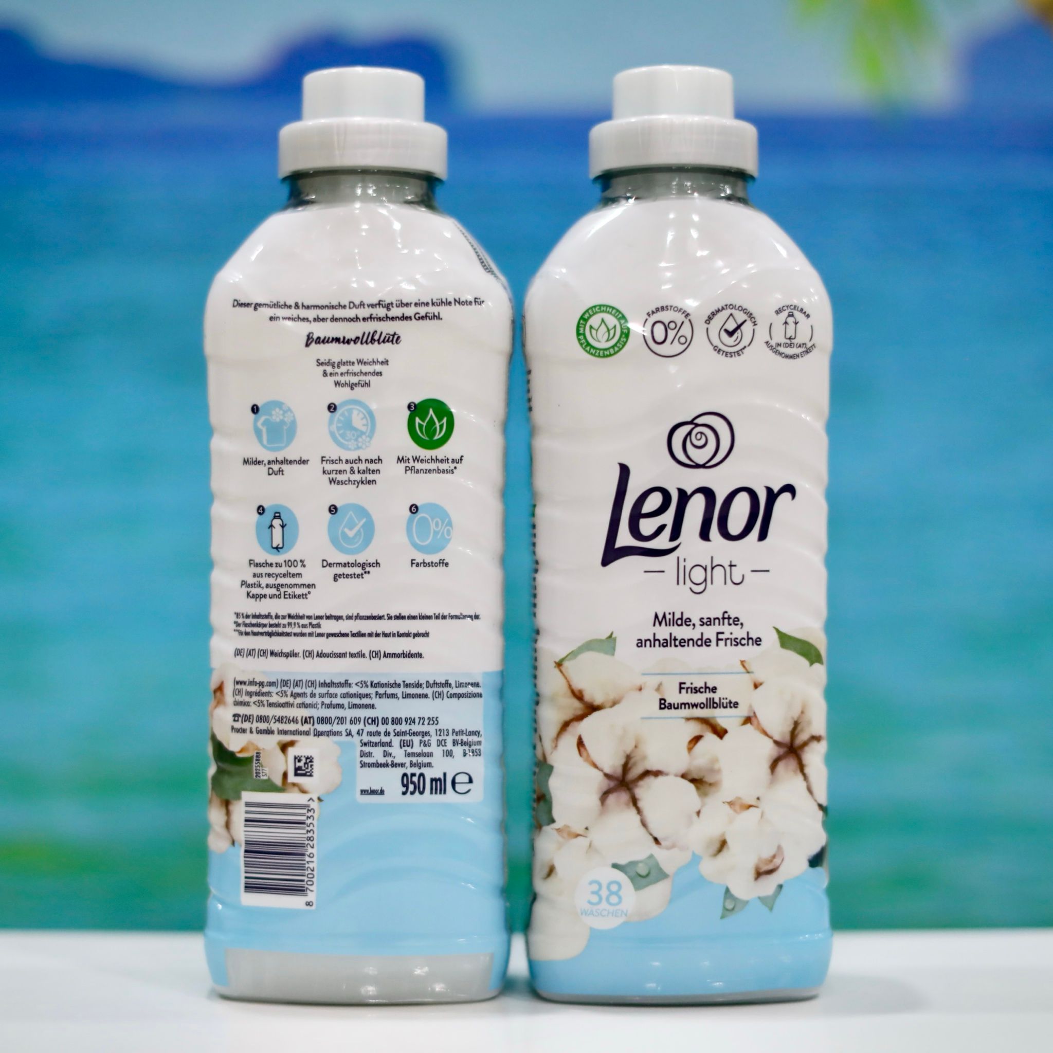 Nước xả vải Lenor hương hoa bông cotton nhẹ nhàng 950ml – hàng nội địa Đức