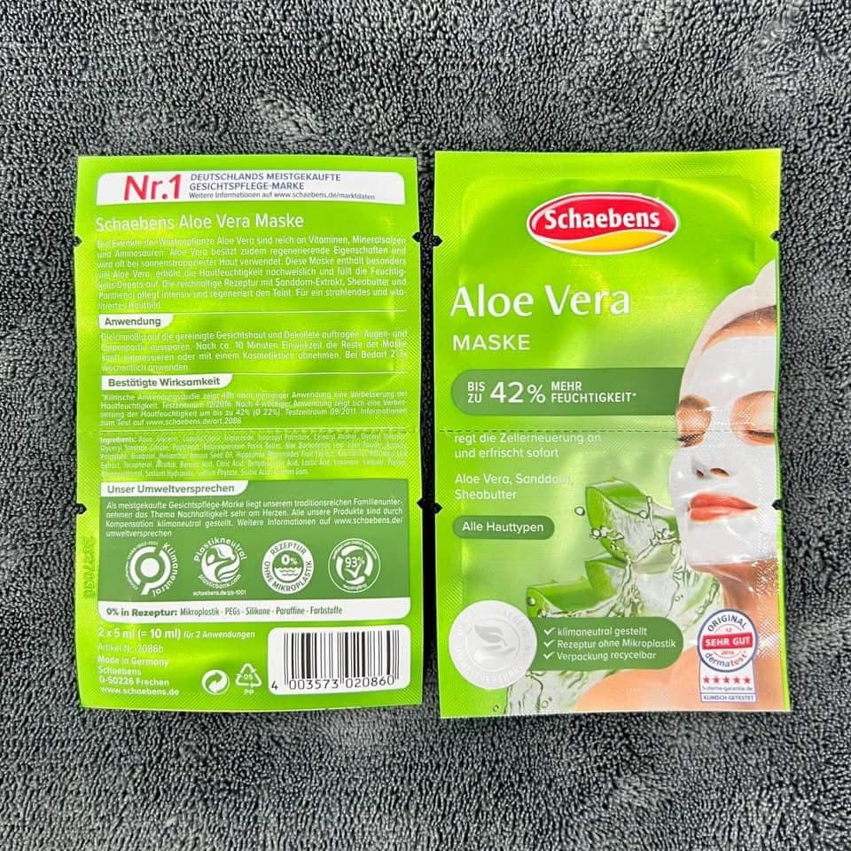 Mặt Nạ Dưỡng Ẩm Schaebens Aloe Vera – Cấp Ẩm Tức Thì, Làn Da Căng Mịn