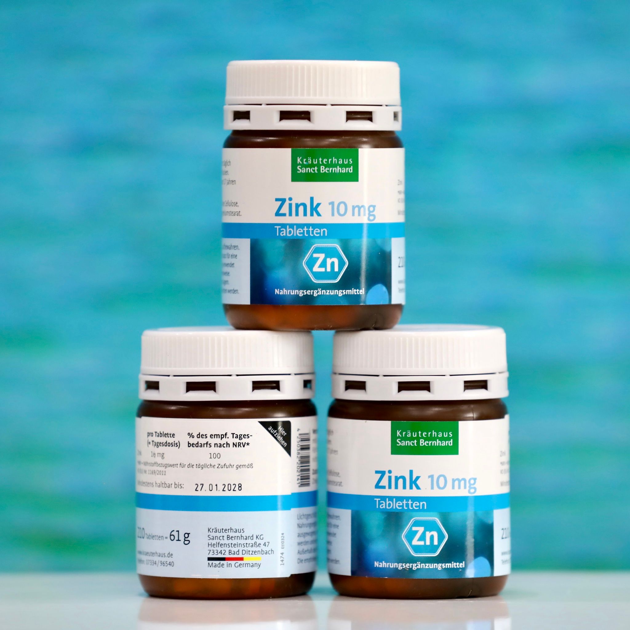 Viên Uống Bổ Sung Kẽm Krauterhaus Sanct Bernhard Zink 10mg – Hỗ Trợ Cơ Thể Khỏe Mạnh Từ Bên Trong