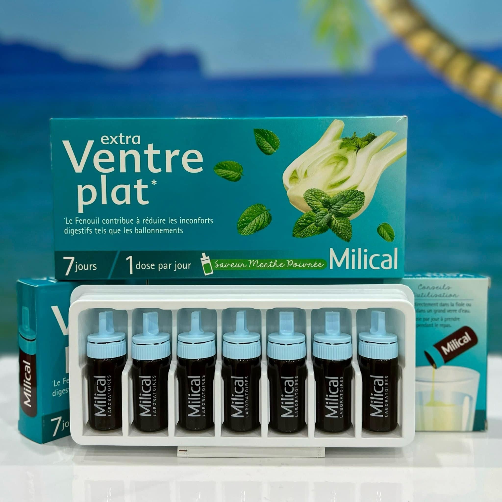 Thải độc Ventre plat xanh, hộp 7 ống