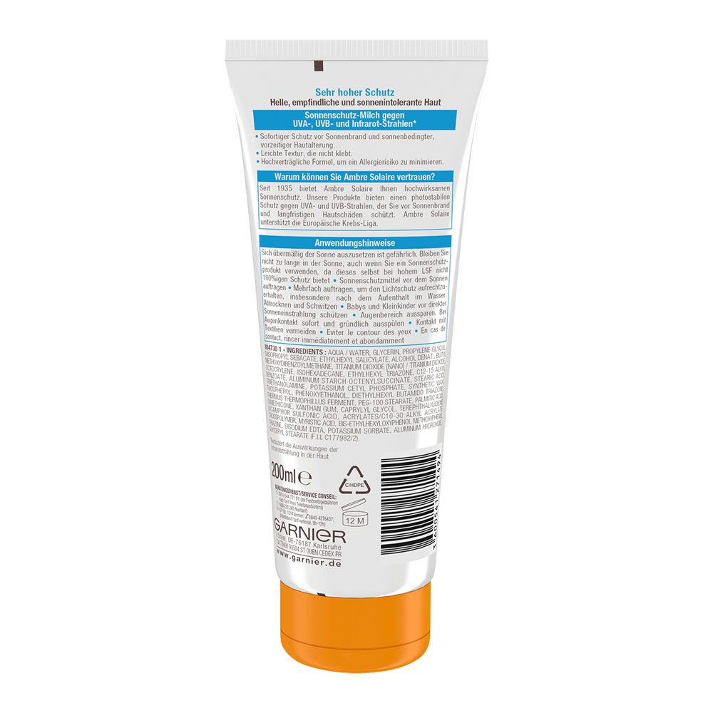 Kem chống nắng Garnier 200ml SPF50+ dành cho body