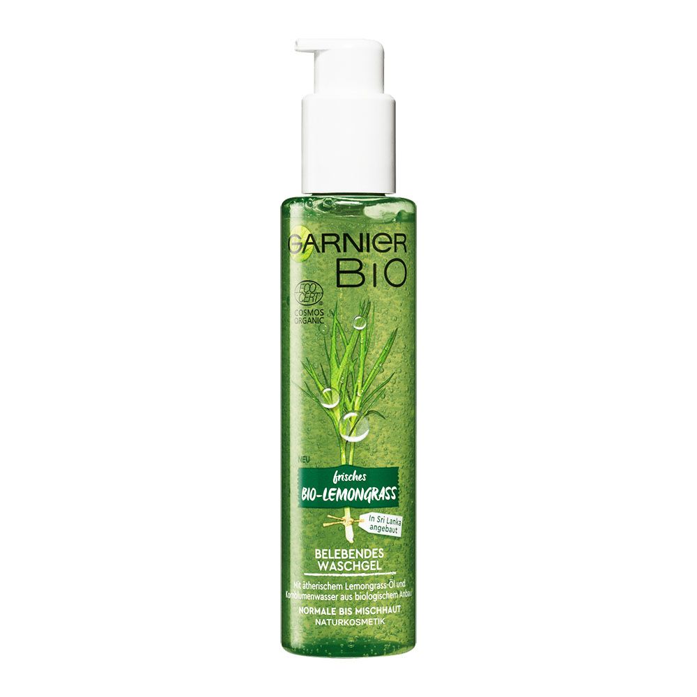 Sữa rửa mặt Garnier Bio của Đức với tinh dầu hữu cơ của cỏ chanh và nha đam, 150ml
