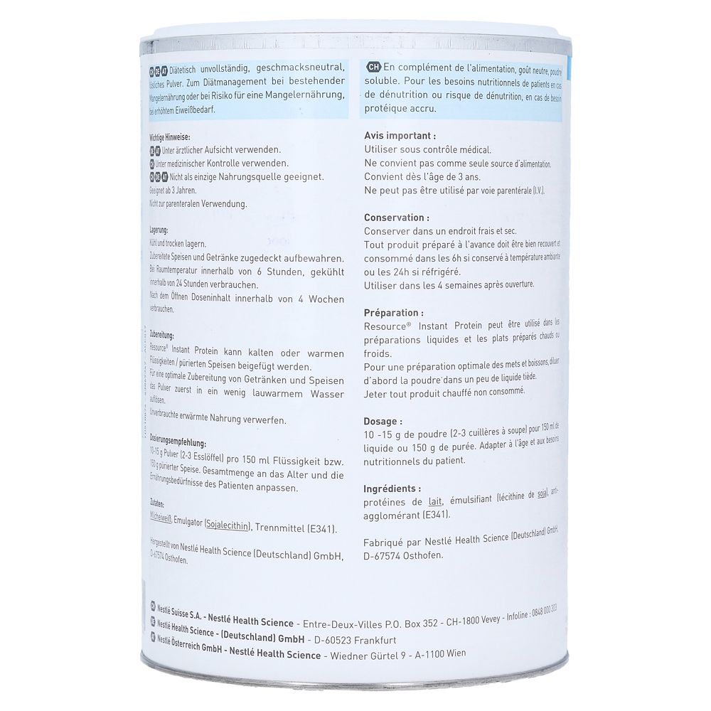 Sữa Cho Người Tiểu Đường NESTLE RESOURE INSTANT PROTEIN, hộp 800g