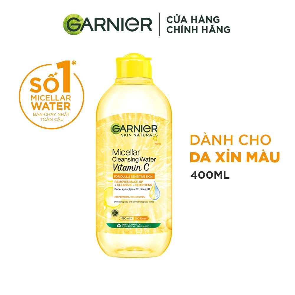 NƯỚC TẨY TRANG LÀM SÁNG DA GARNIER VITAMIN C, 400ml