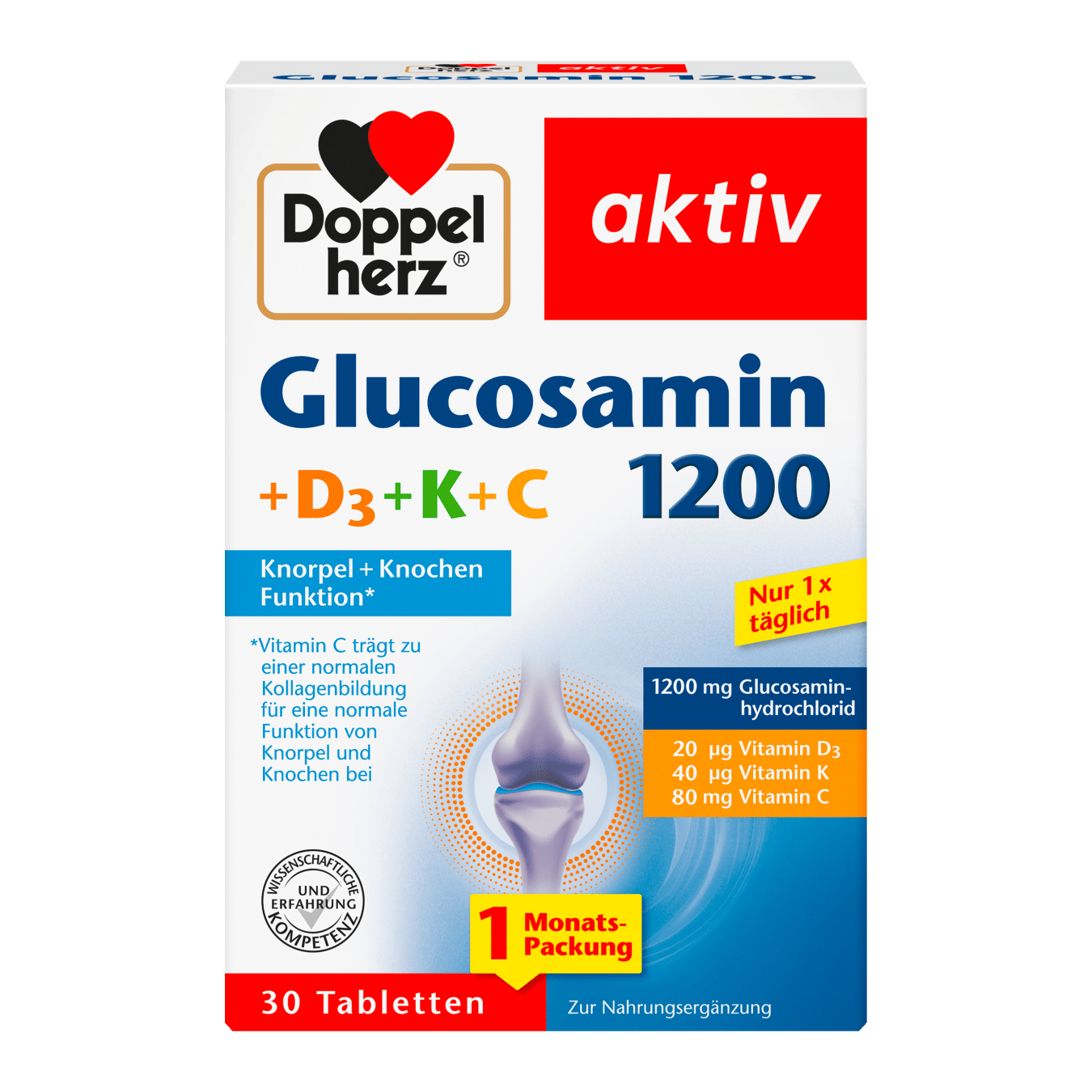 Viên Uống Bổ Xương Khớp Doppelherz Glucosamin 1200, 30 Viên