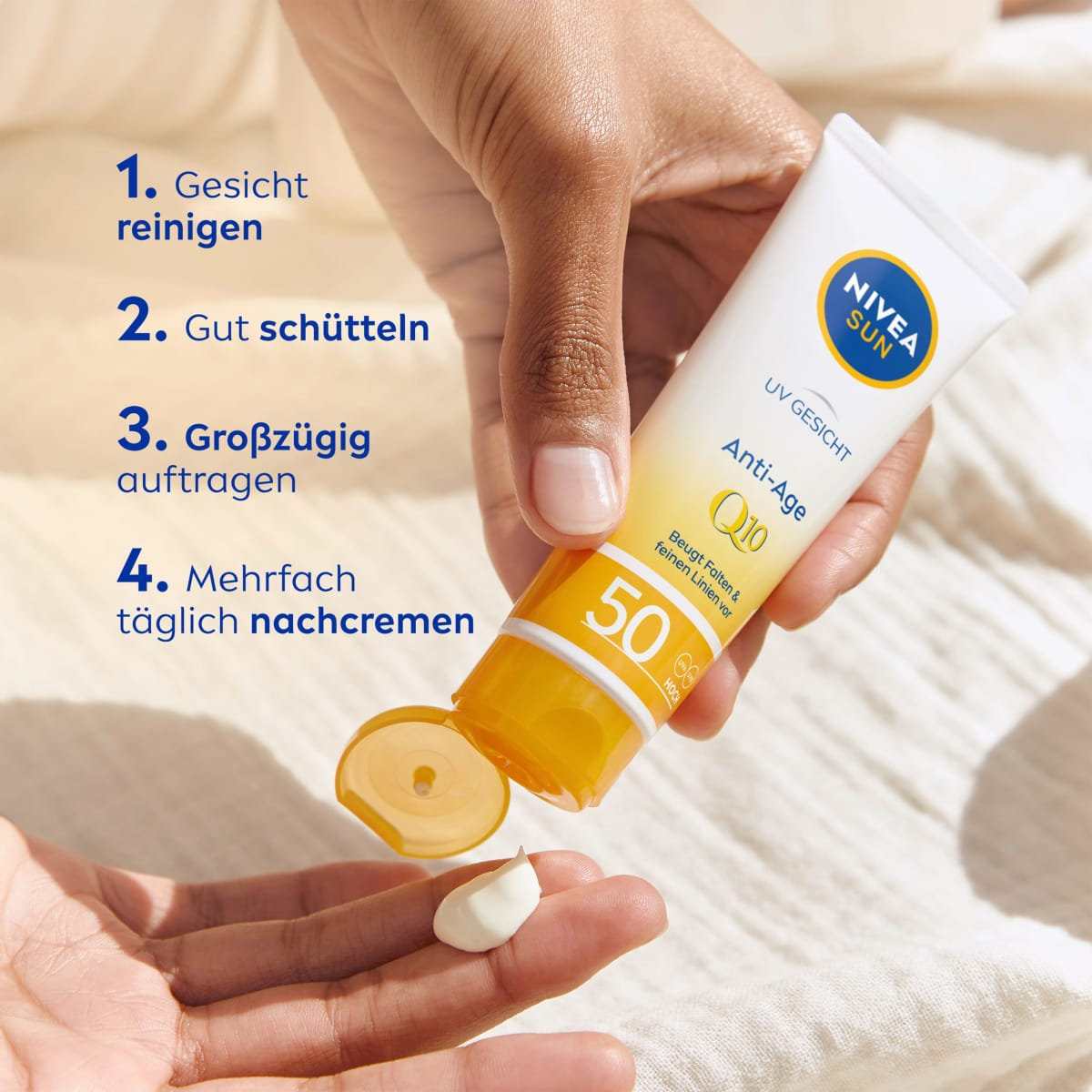Kem chống nắng Nivea chống lão hóa da mặt SPF 50, 50ml
