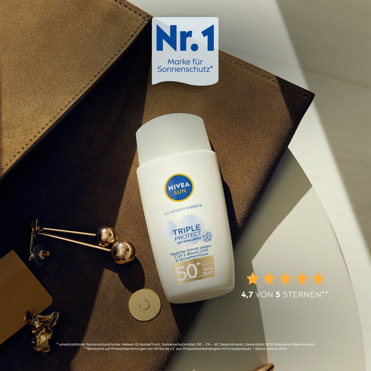Kem chống nắng Dưỡng Da Nivea Triple Protect - LSF50, 40ml