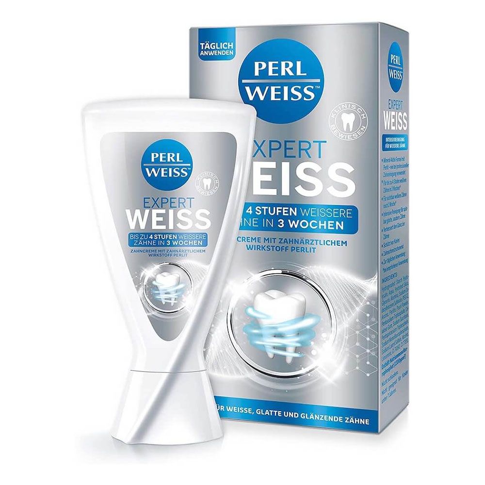 Kem Đánh Răng Trắng Răng Perlweiss Expert Weiss, siêu tẩy trắng rằn, 50 ml