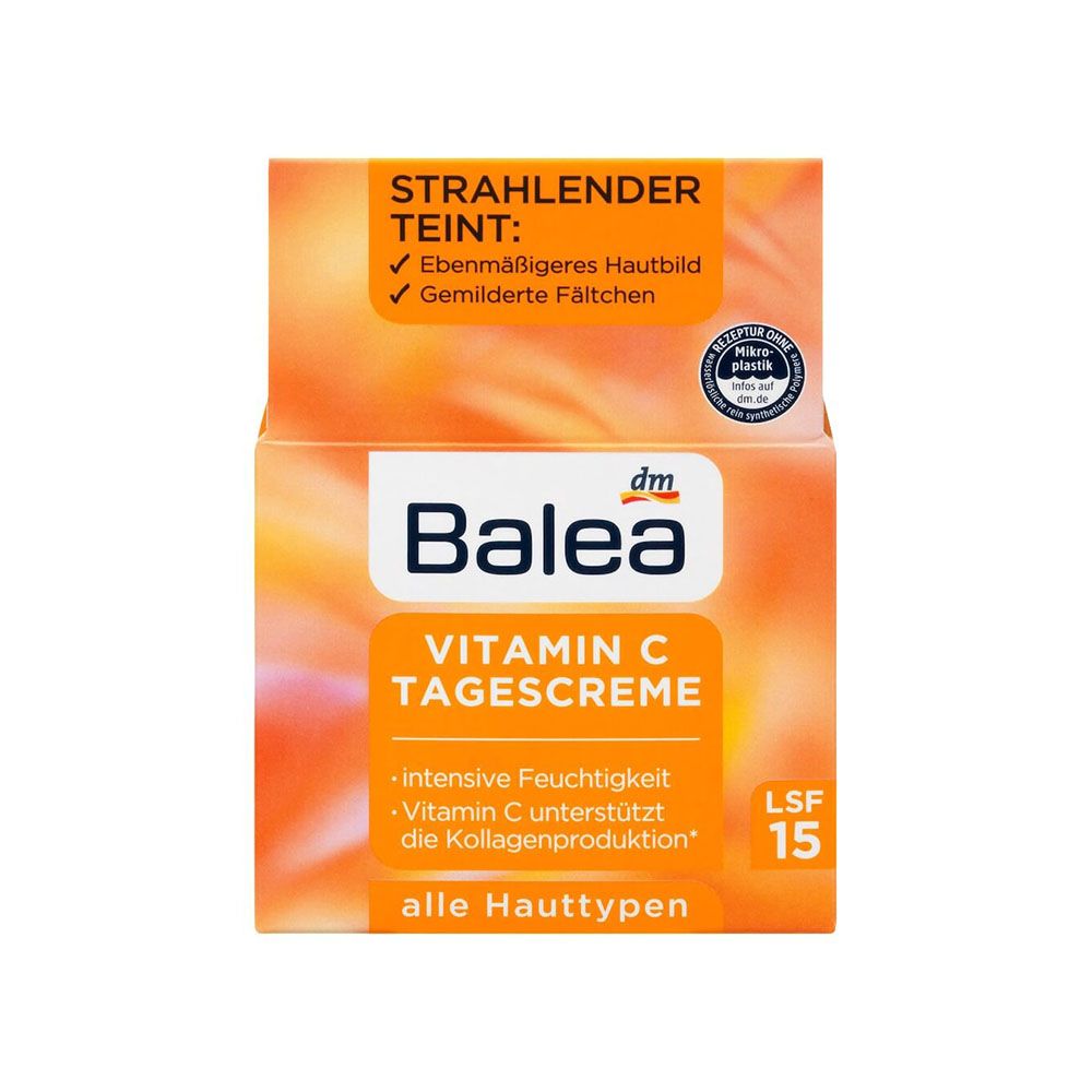 Kem Dưỡng Da Balea Vitamin C Giúp Da Trắng Sáng, Đều Màu, 50ml