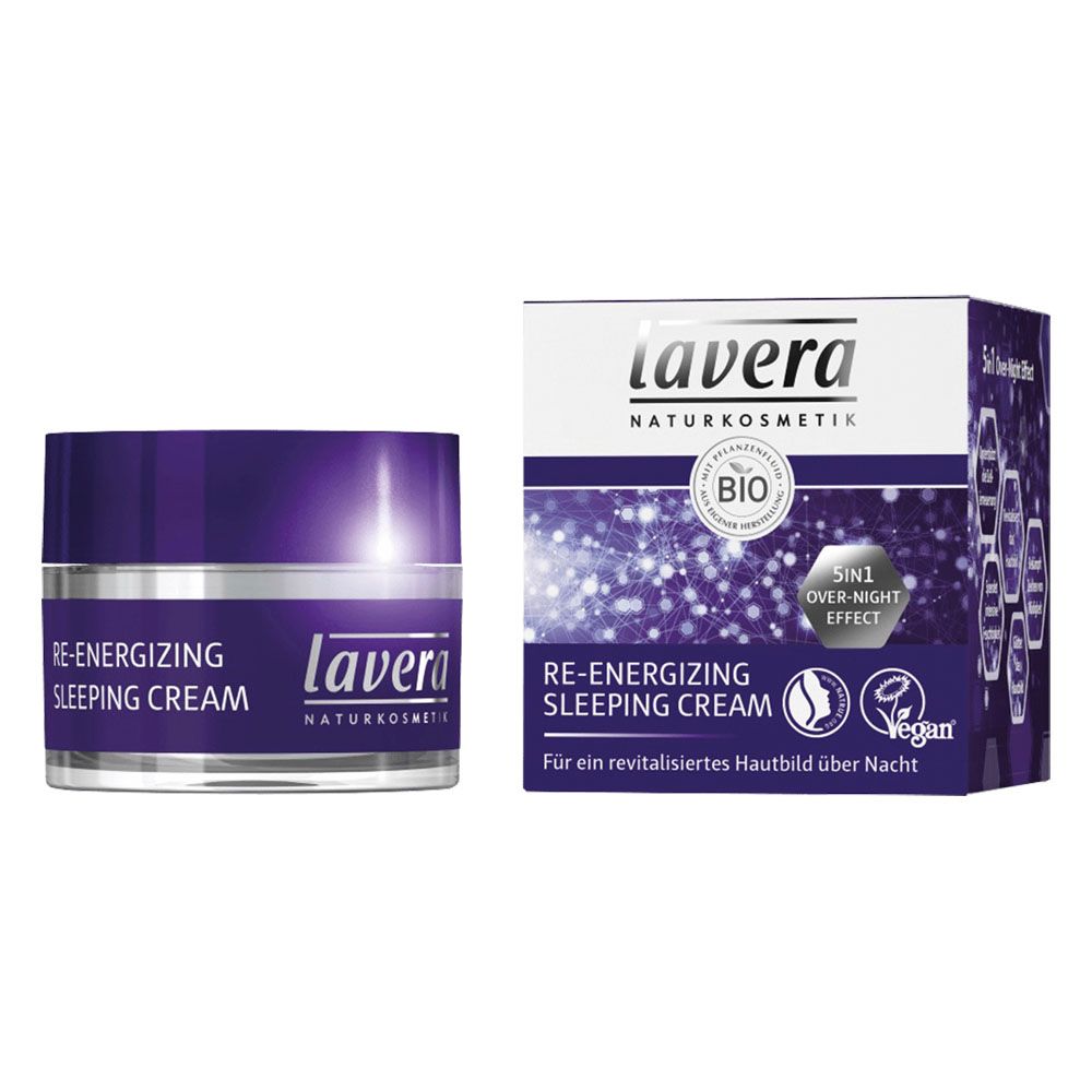 Kem Dưỡng Da Ban Đêm Kiêm Kem Mặt Nạ Ngủ Dòng Lavera, hộp 50ml