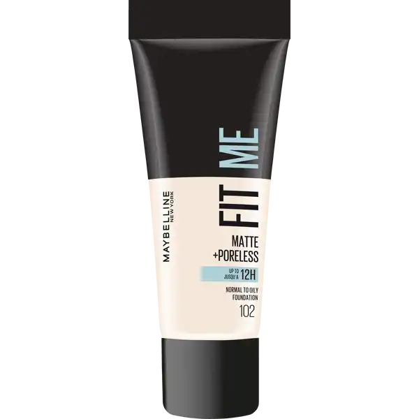 Kem nền Maybelline Fit Me Matte + Poreless 30ml - Màu 102 Fair Ivory (Dành cho da sáng)