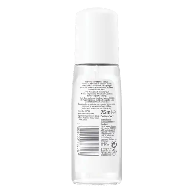 Xịt khử mùi Hidrofugal Classic Chai Xịt Mini 75ml