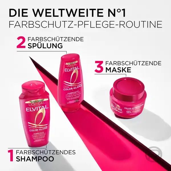 Dầu gội L'Oréal Elvital Color Glanz - Bảo vệ màu nhuộm, bóng mượt tóc, 250ml