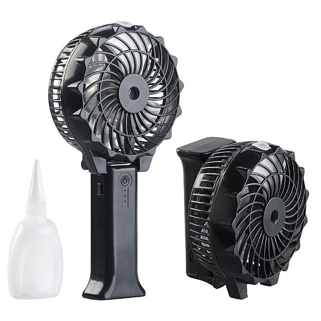 Quạt mini cầm tay tích hợp phun sương Pearl của Đức pin sạc, công suất cực mạnh