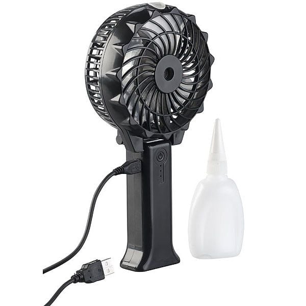 Quạt mini cầm tay tích hợp phun sương Pearl của Đức pin sạc, công suất cực mạnh