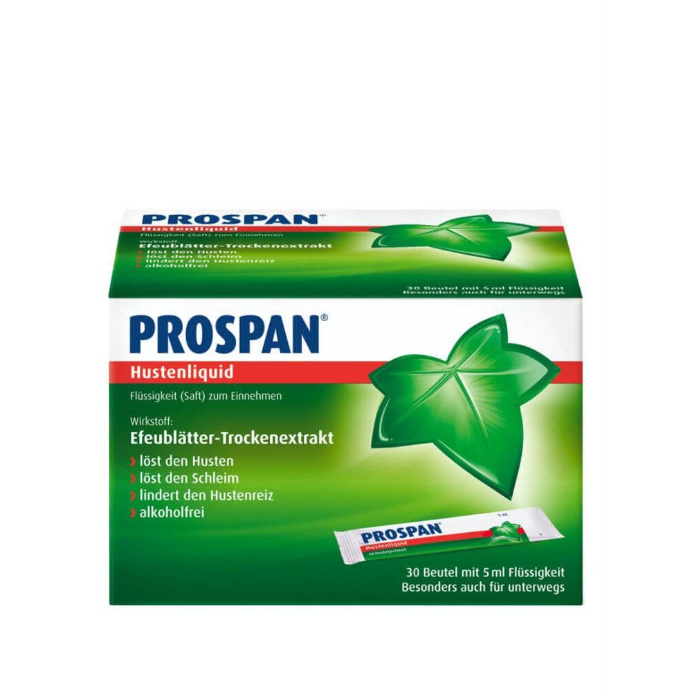 Siro Prospan Hustenliquid dạng gói 5ml chữa ho cho trẻ 6+ và người lớn vô cùng tiện dụng và dễ sử dụng, hộp 21 gói, gói 5ml