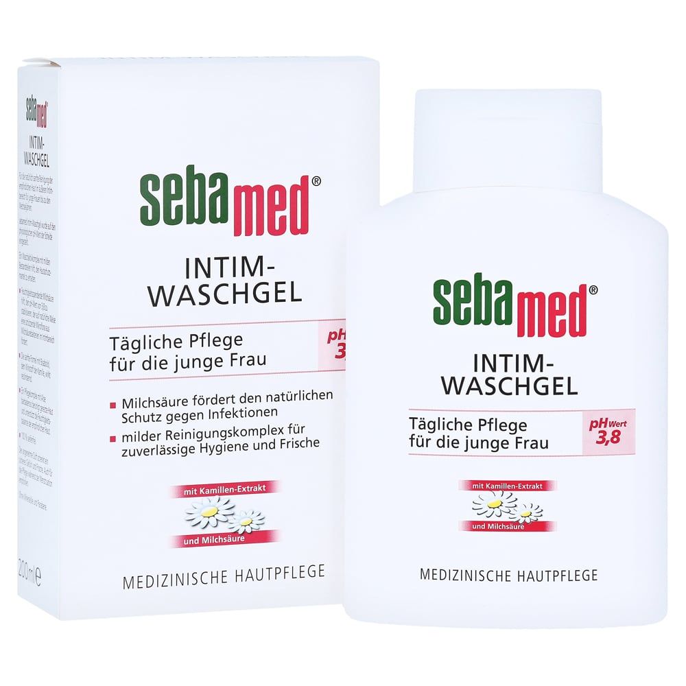 DUNG DỊCH VỆ SINH PHỤ NỮ SEBAMED với độ PH 3.8, 200ml