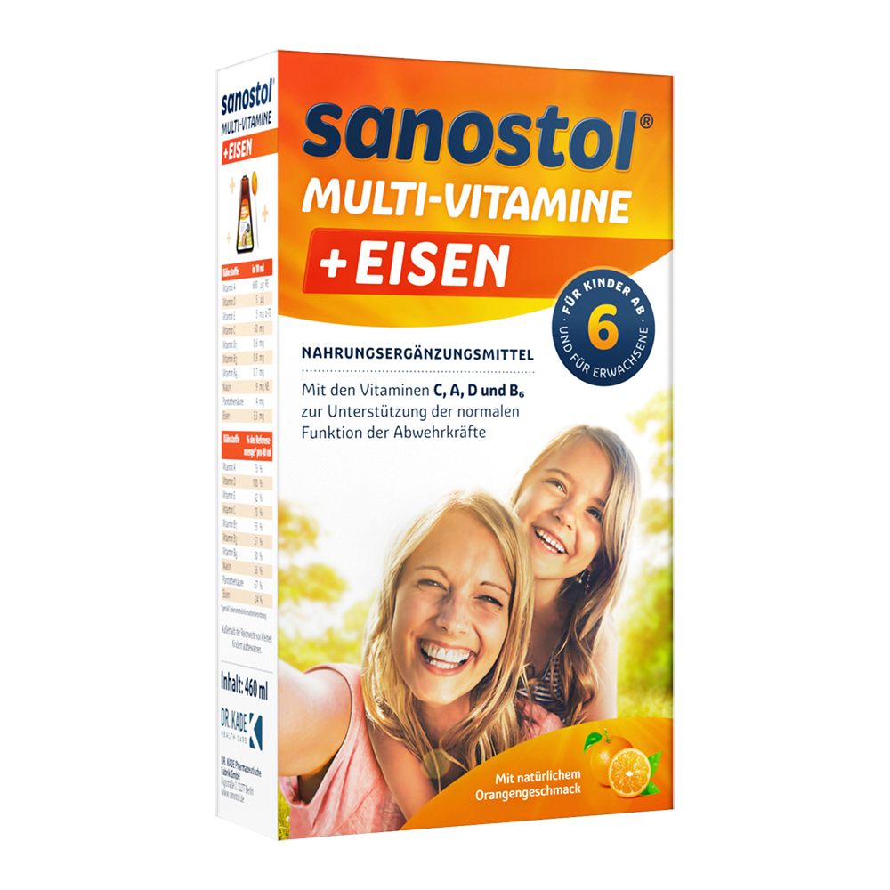 Sanostol Số 6, Vitamin Tổng Hợp + Sắt Cho Bé Từ 6 Tuổi, 460 ml