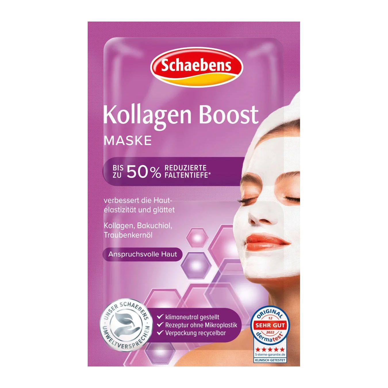 Miếng đắp mặt nạ Kollagen Boost, (2x5 ml), 10 ml