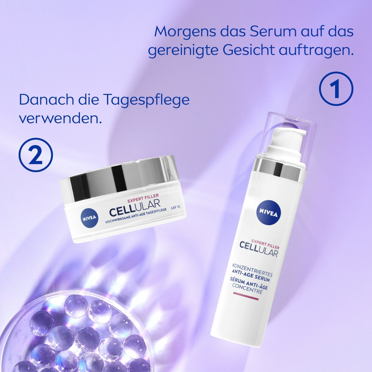 Serum chống lão hóa cô đặc Nivea Cellular Expert Filler, 40ml