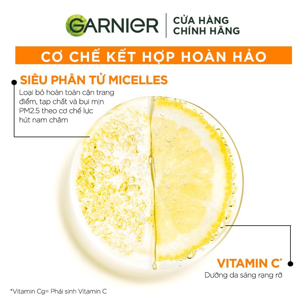 NƯỚC TẨY TRANG LÀM SÁNG DA GARNIER VITAMIN C, 400ml
