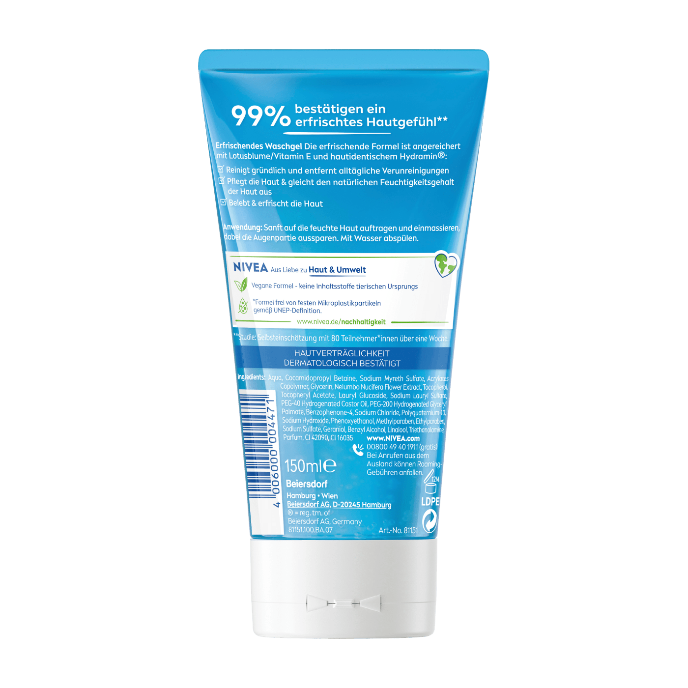 Sữa Rửa Mặt Nivea Erfrischendes Waschgel, 150ml