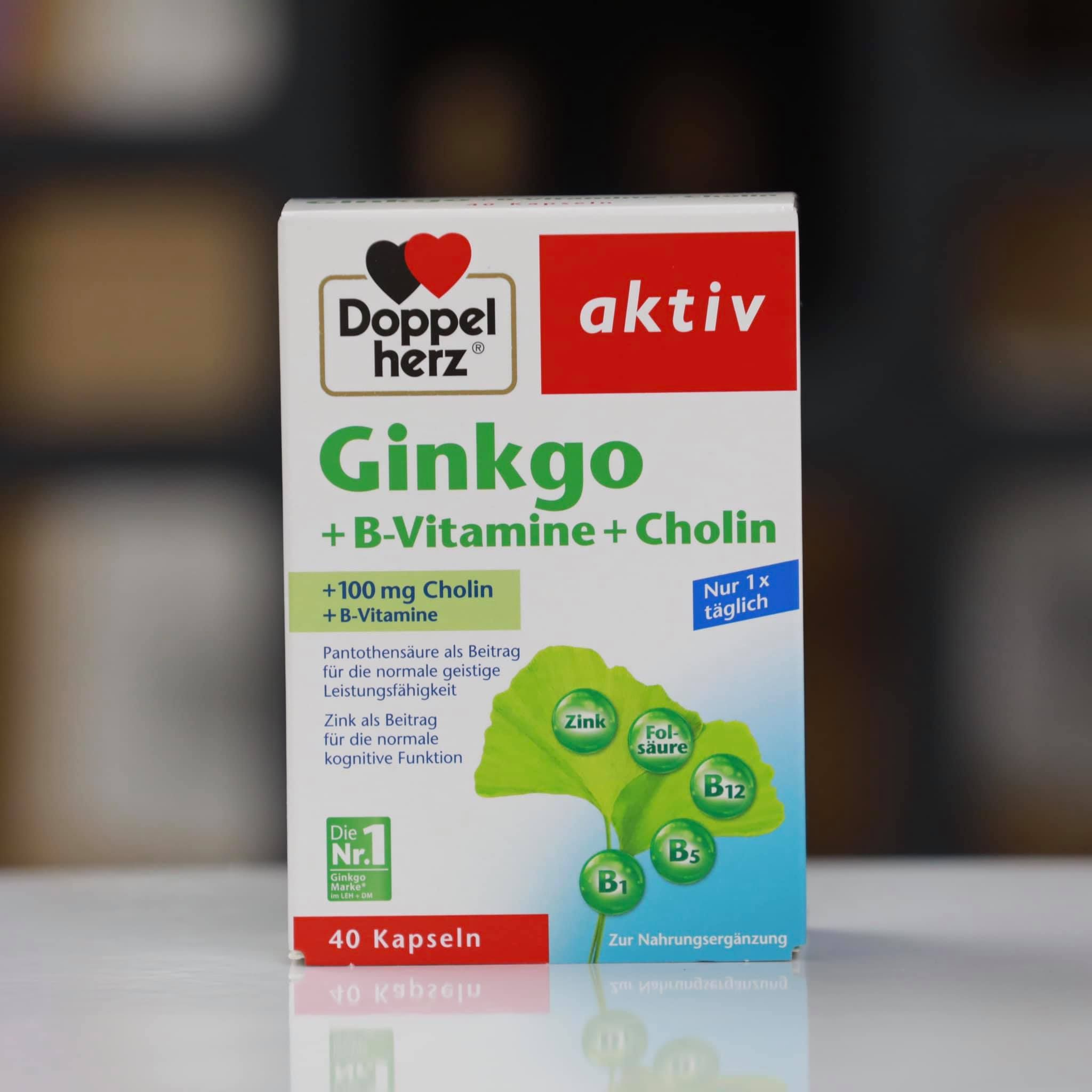 Viên Uống Bổ Não Doppelherz Aktiv Ginkgo, 40 Viên