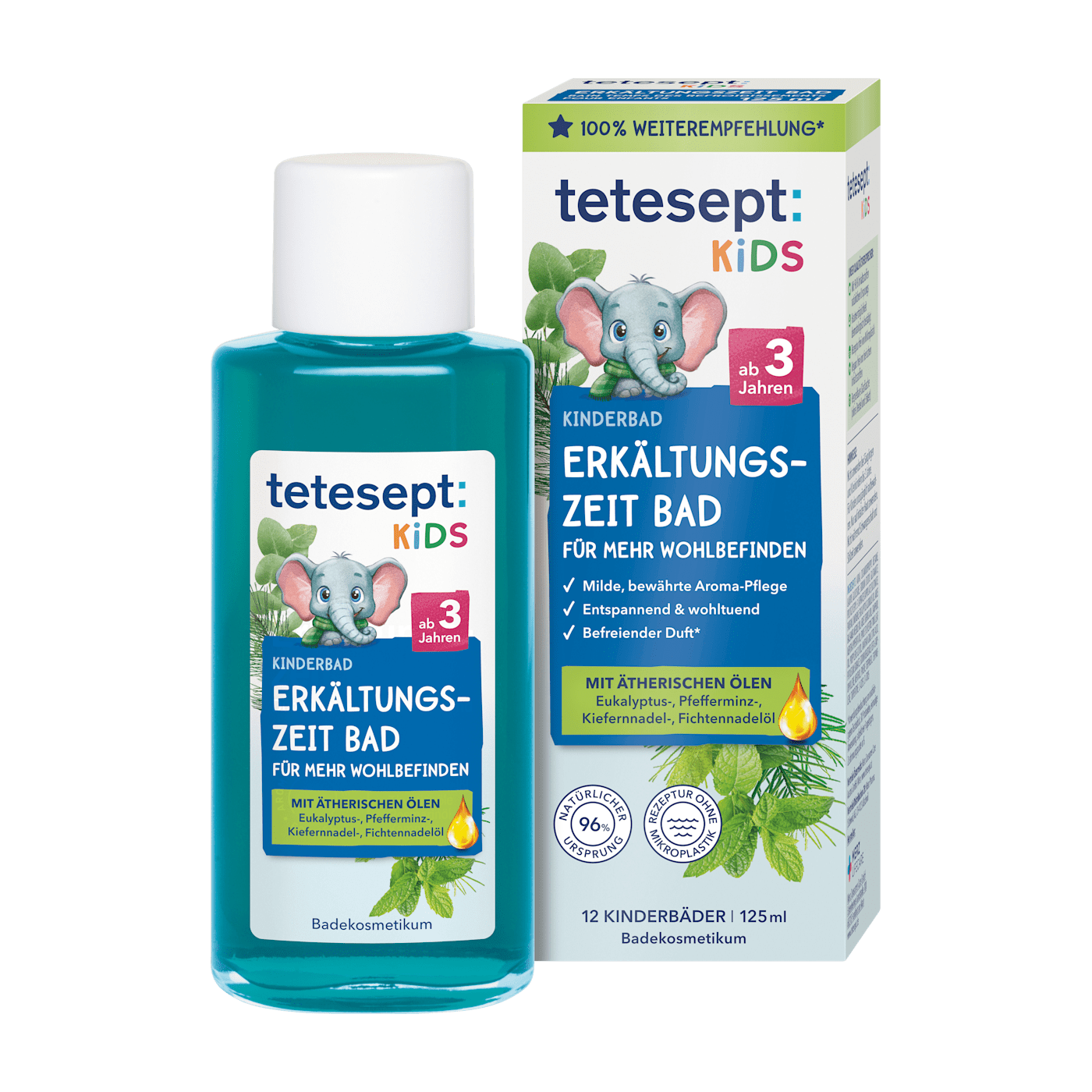 Dầu tắm trẻ em Tetesept Kids – Hỗ trợ thư giãn trong thời điểm giao mùa, 125ml