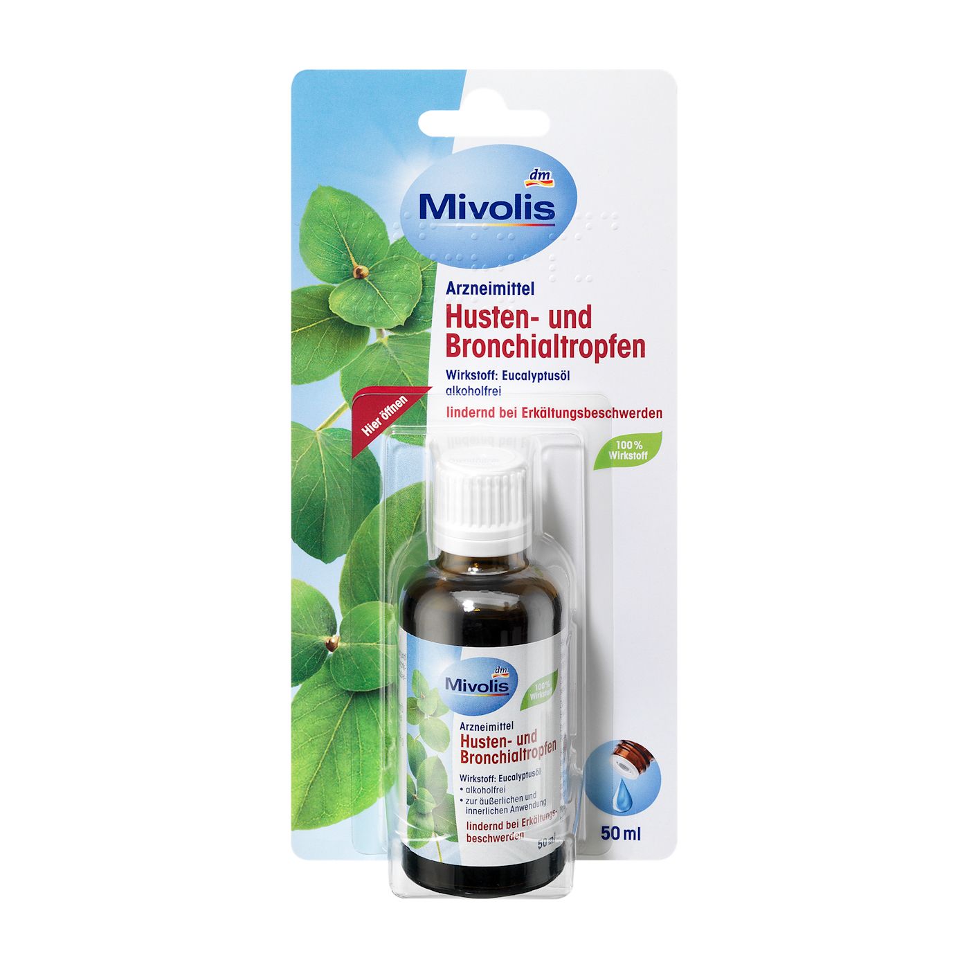 Tinh dầu khuynh diệp Mivolis hỗ trợ hô hấp 50ml – Dạng nhỏ giọt – Hàng chính hãng Đức