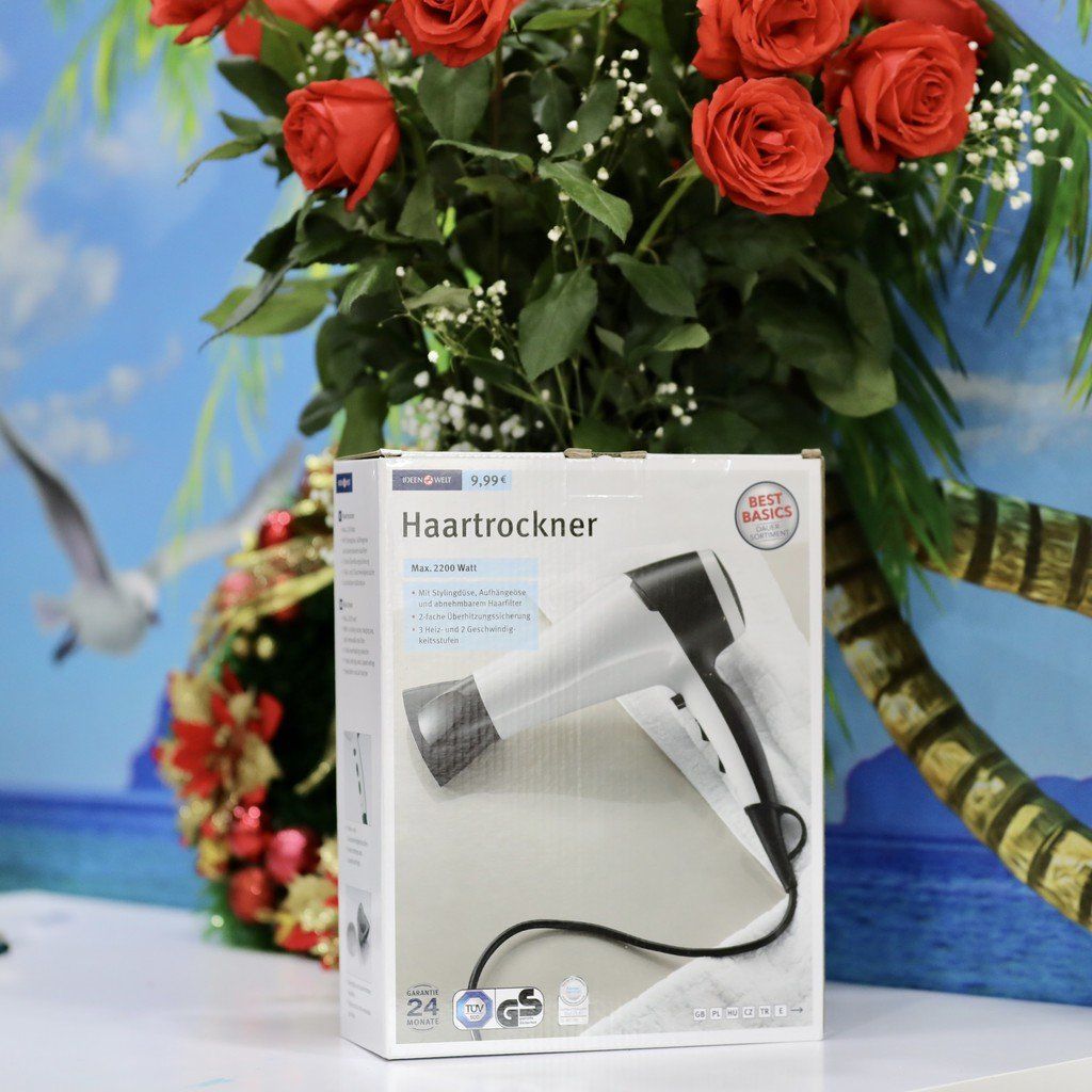 Máy sấy tóc tạo kiểu hai chiều nóng lạnh Ideen Welt cống xuất lớn 2200 watt - Hàng nội địa Đức