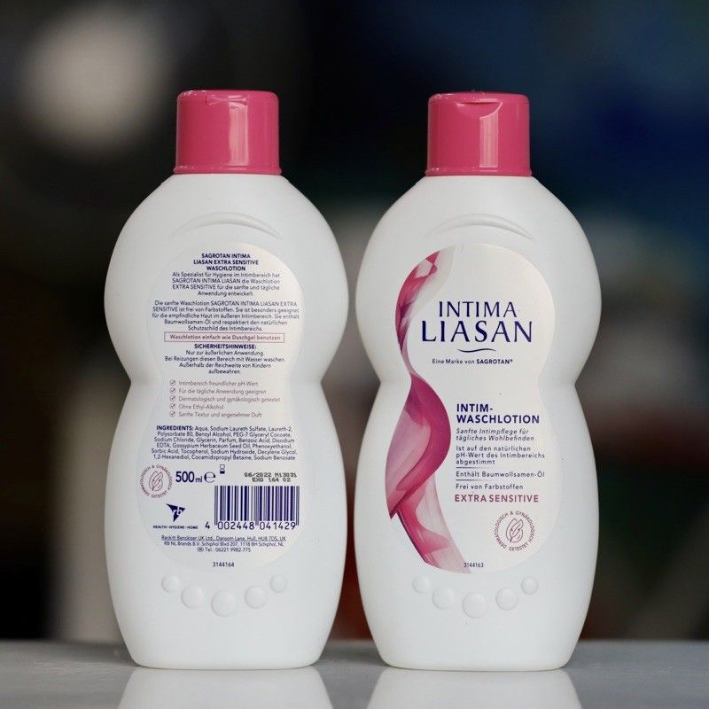 Dung dịch vệ sinh phụ nữ cao cấp SAGROTAN INTIMA LIASAN, chai 500ml