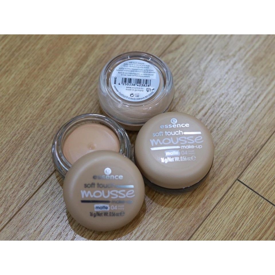 Phấn Tươi Essence Mousse 04 Matt Ivory, Tông Sáng Làm Kem Lót, Kem Nền, Che Khuyết Điểm, Phấn Phủ, 16g