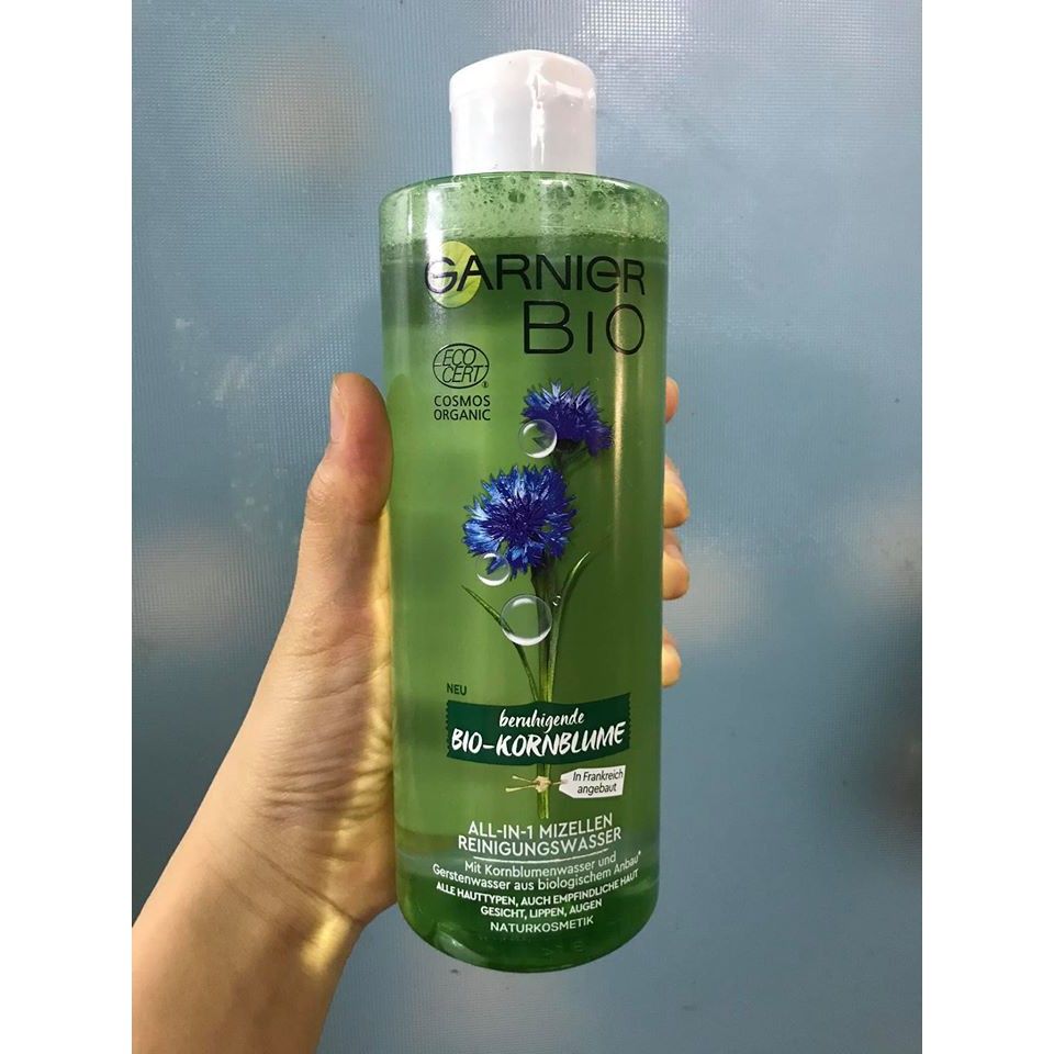 Nước tẩy trang Garnier Bio Cornflower All-in-1 Micellar Cleansing