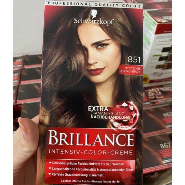 Thuốc nhuộm tóc Brillance của hãng Schwarzkopf các màu