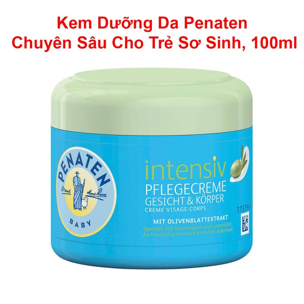 Kem dưỡng da Penaten Intensiv Pflege 100ml, kem dưỡng da cho trẻ em, dưỡng ẩm, chống nẻ, tái tạo da mới, mịn màng