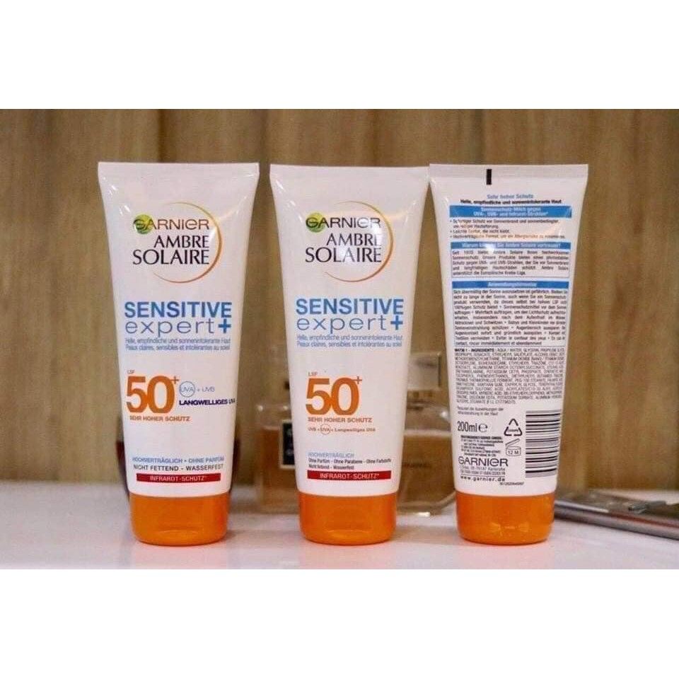 Kem chống nắng Garnier 200ml SPF50+ dành cho body