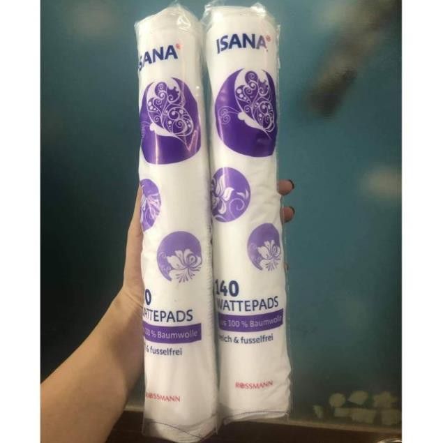 Bông tẩy trang Isana, gói 140 miếng