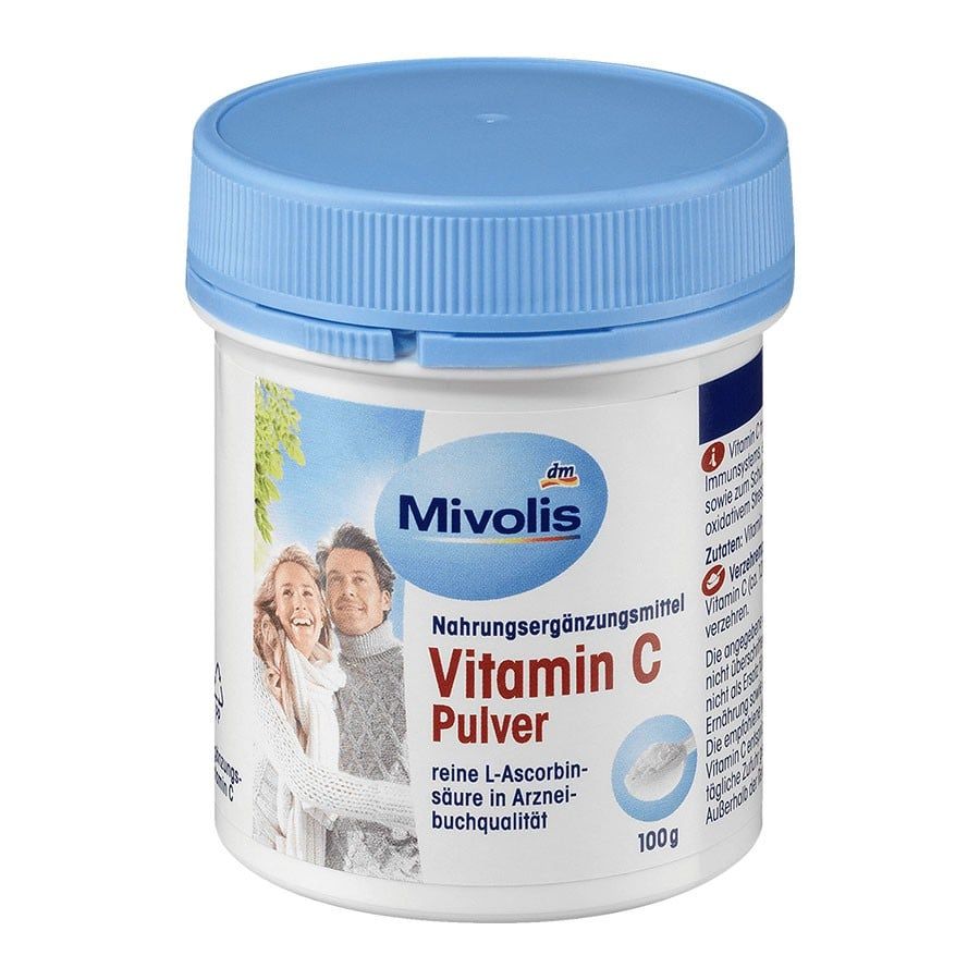 Bột Vitamin C nguyên chất của Mivolis Gesunde Plus, 100g