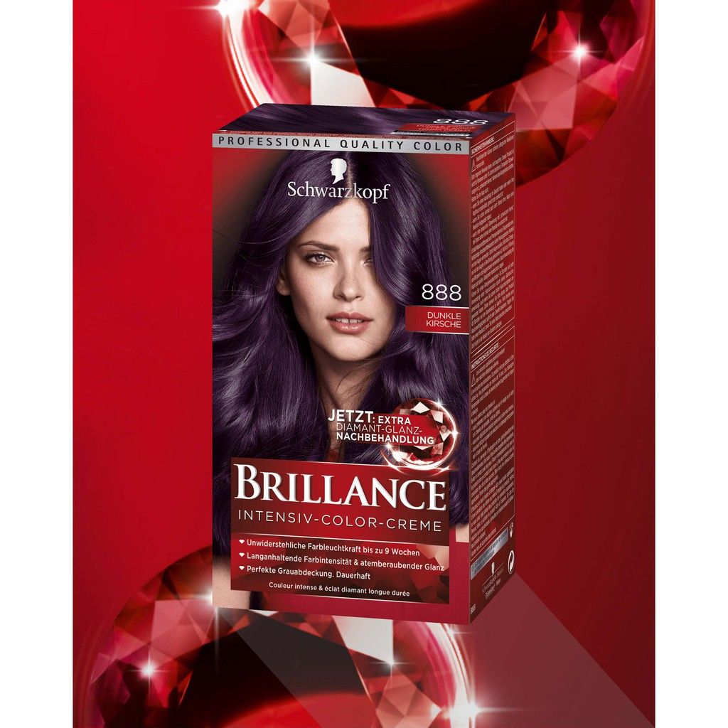 Thuốc nhuộm tóc Số 888: Màu Tím tối - Brillance của hãng Schwarzkopf