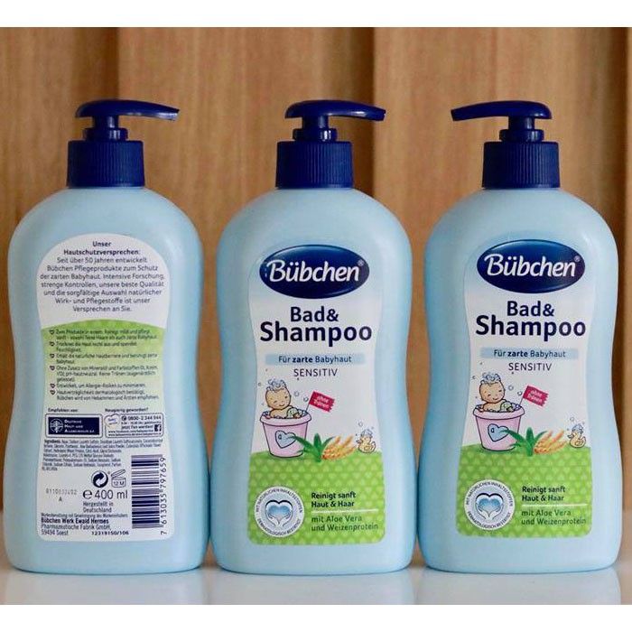 Sữa Tắm Gội Bubchen Dành Cho Bé Sơ Sinh, 400ml