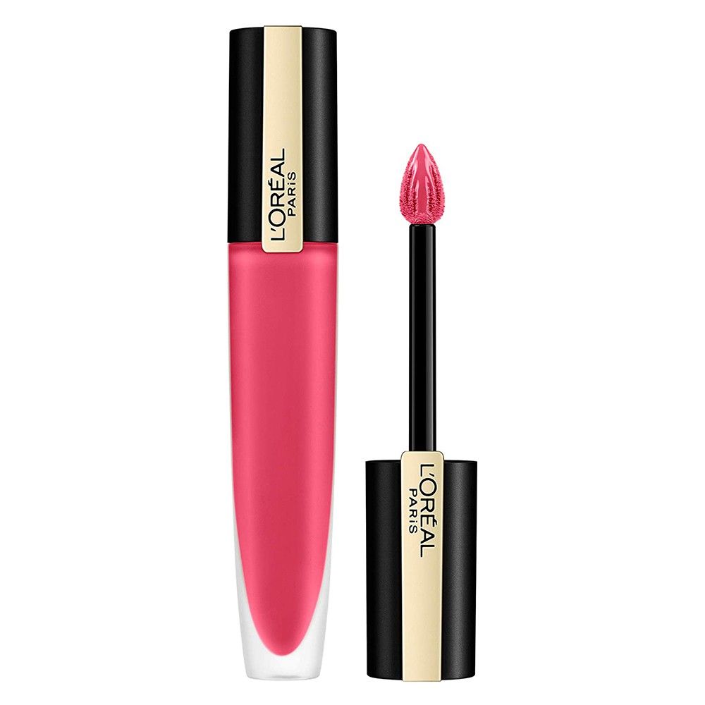 Son kem Loreal Rouge Signature màu 128 hồng phấn