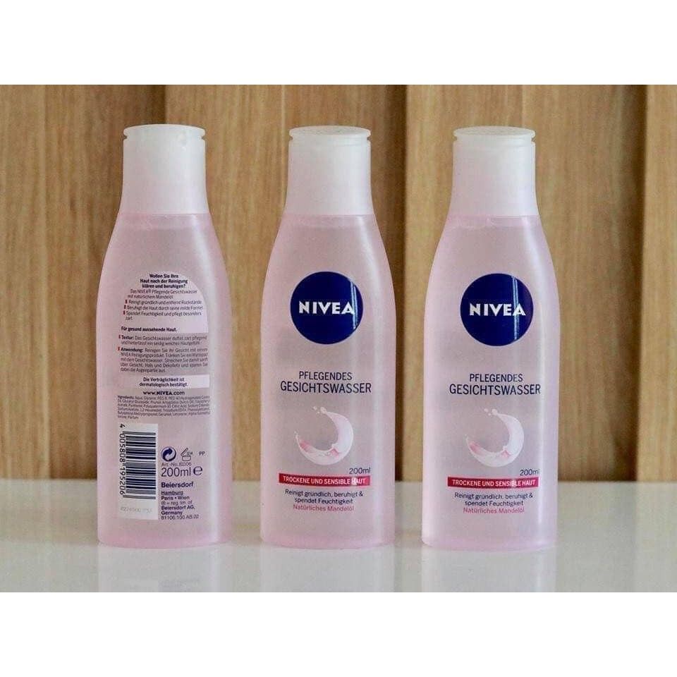 Nước hoa hồng NIVEA màu hồng và màu xanh, 200ml