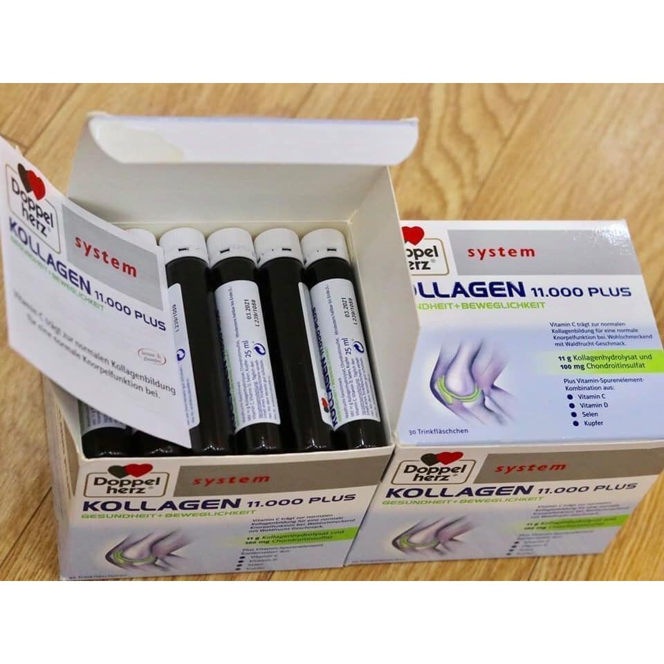 Collagen Thủy Phân Doppelherz Kollagen 11.000 Plus, 30 x 25 ml