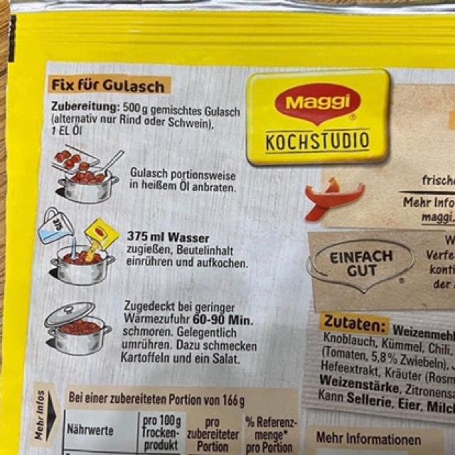 Gia vị sốt vang Maggi gói 44g