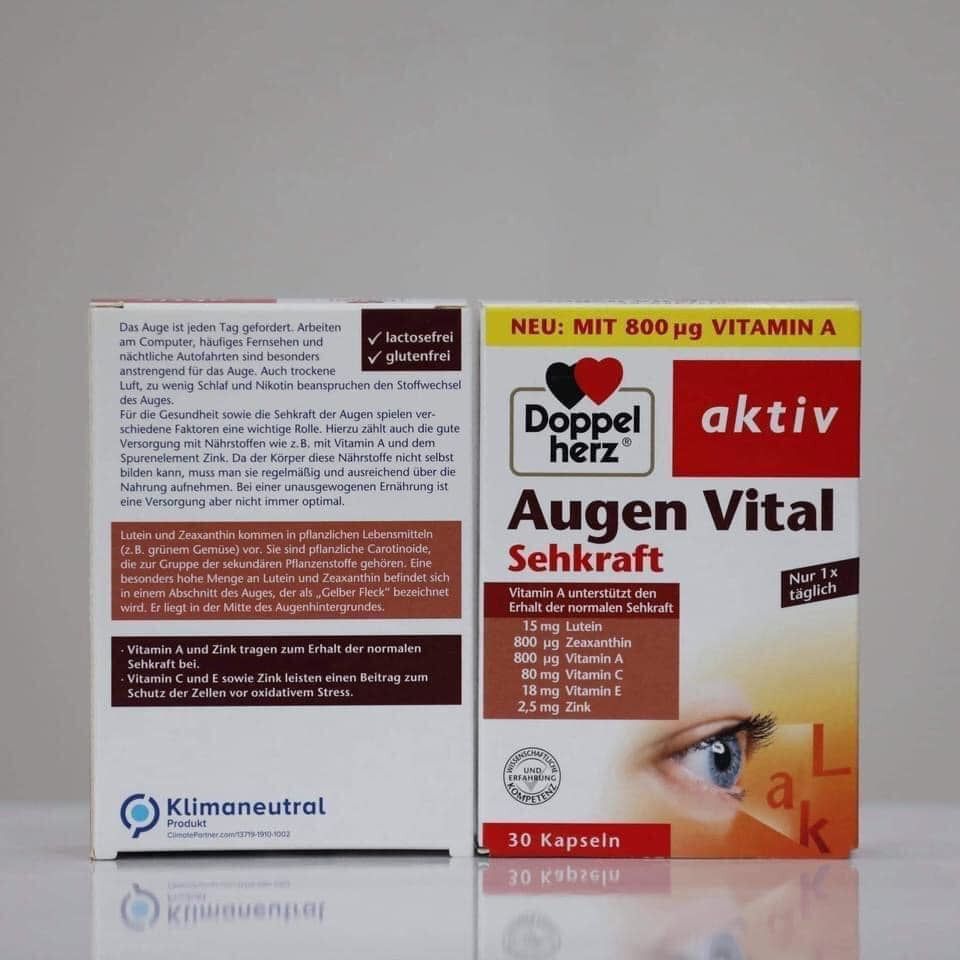 Viên uống bổ mắt Augen Vital của hãng Doppelherz, hộp 30 viên